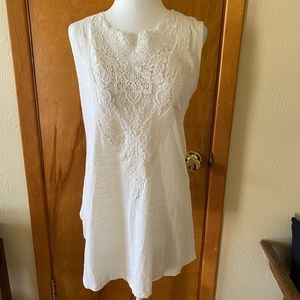 LOGO by Lori Goldstein Cream Long Tank Top XS